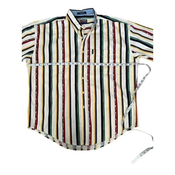 Vtg Chaps Ralph Lauren Golf Club Vertical Striped Button Up Shirt Men's XL - Picture 2 of 9
